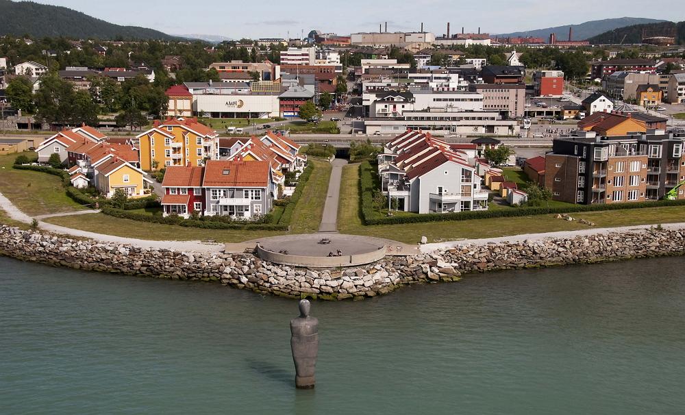 Oversiktsbilde av Mo i Rana by.