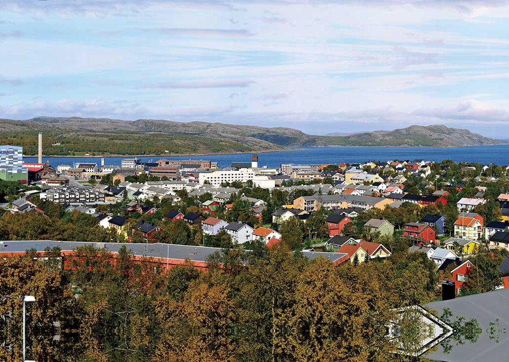 Oversiktsbilde over Kirkenes.