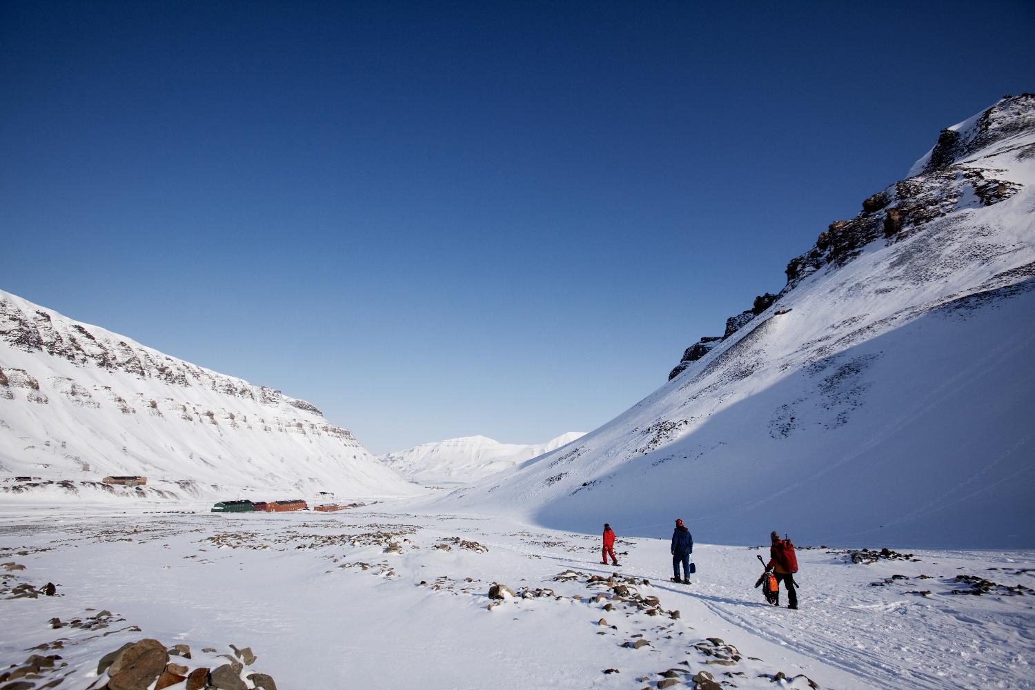 Vintermotiv fra Svalbard.