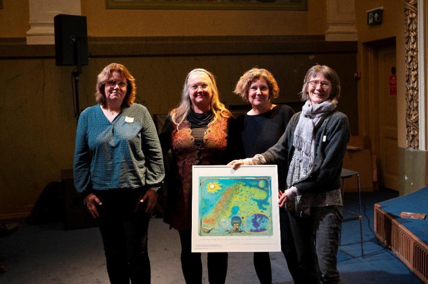 Fra prisutdelinga: Tone Reiertsen(NINA), Ingeborg Solvang, Anniken F&oslash;rde & Bente Sundsvold (UiT)