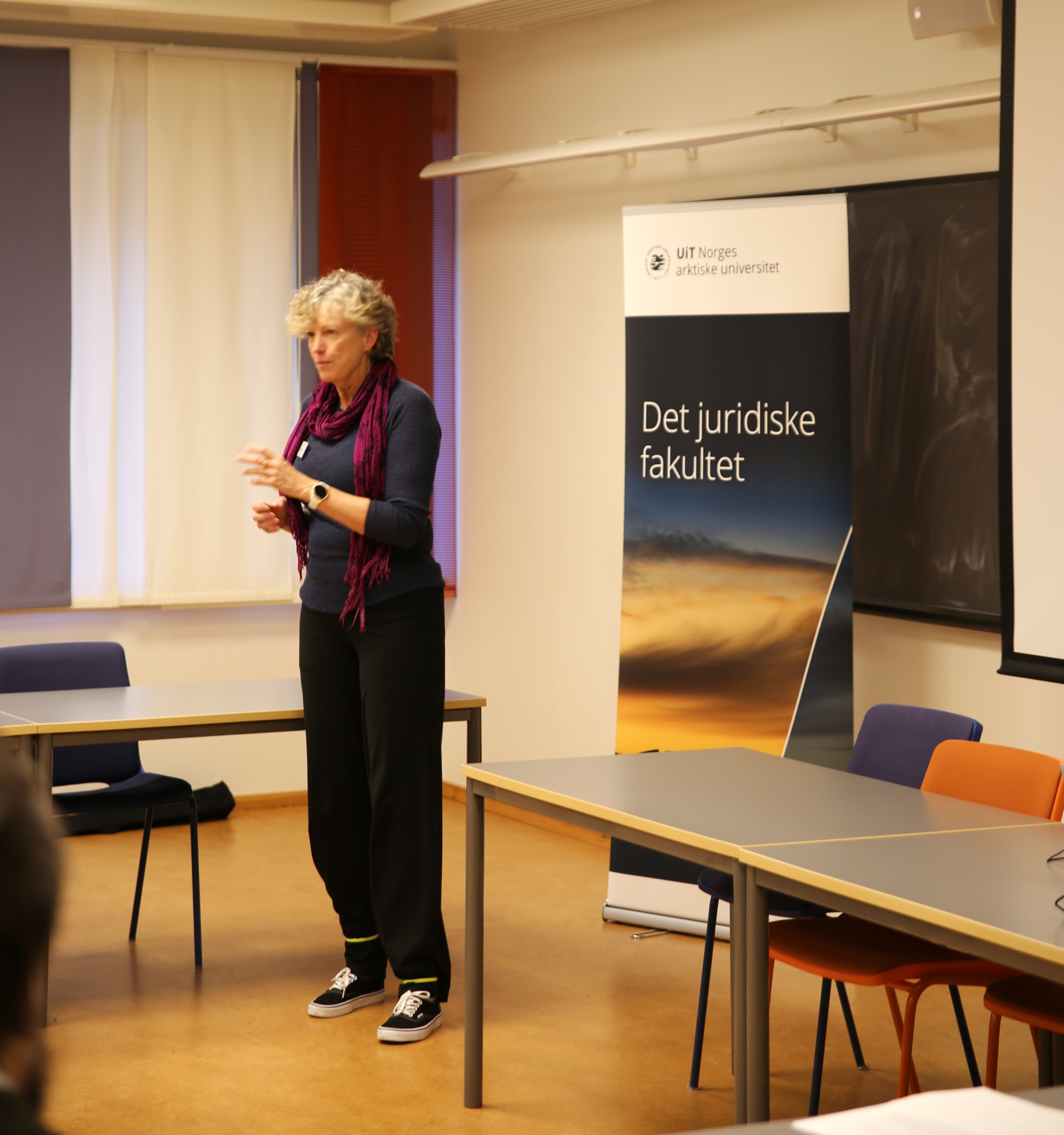 Professor Gunhild Hoogensen Gj&oslash;rv is opening the workshop