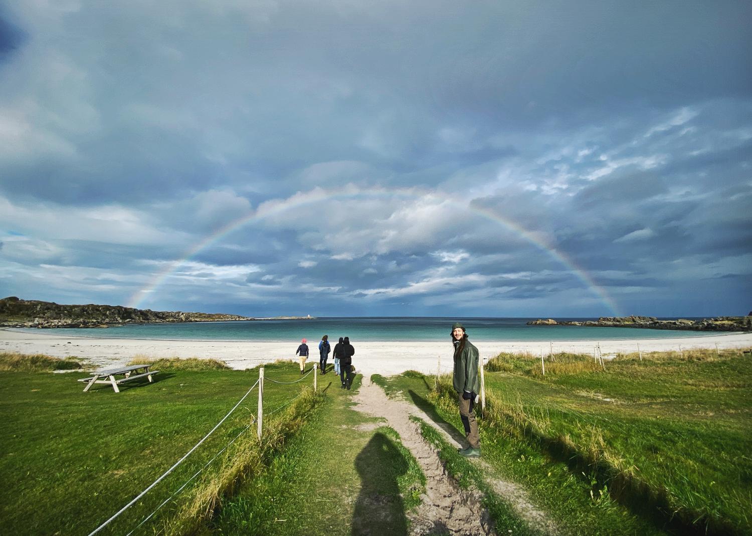 Filmstudenter p&aring; strand