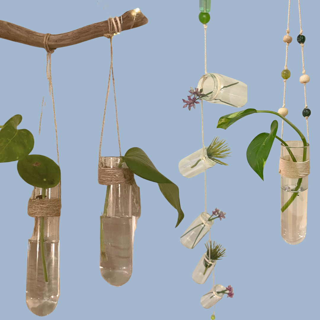 Illustrasjons-/bannerbilde for KREATIVT VERKSTED | Stiklinghengere av gamle pr&oslash;veglass // Cutting hangers from old specimen jars