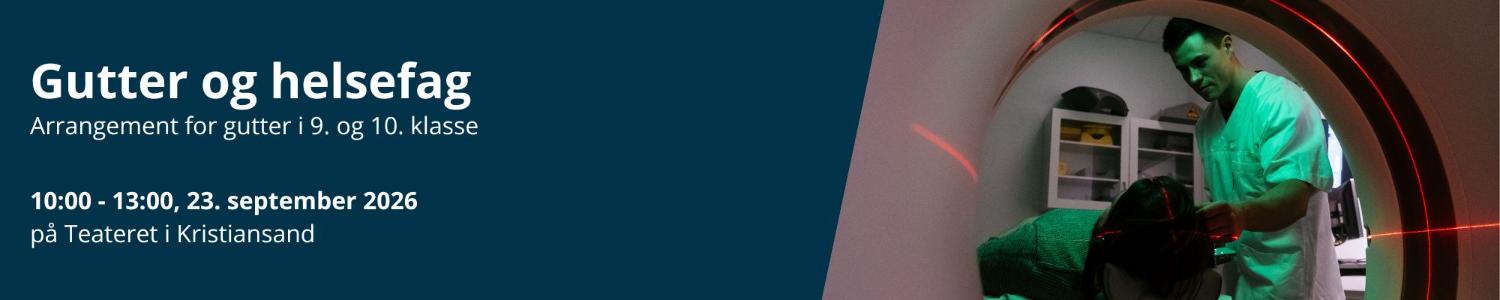 Illustrasjons-/bannerbilde for Gutter og helsefag 2026 - Kristiansand
